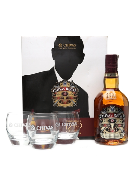 Chivas Regal 12 Years Old With Three Glasses 70cl