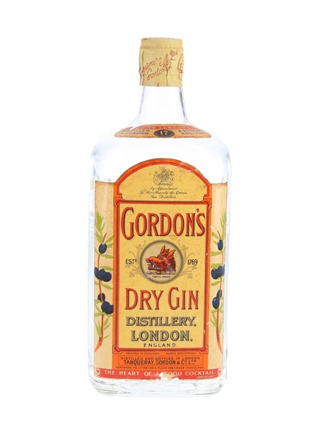 Gordon's Dry Gin Spring Cap Bottled 1950s - Ships Stores 75cl / 47.4%