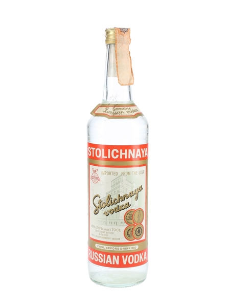 Stolichnaya Russian Vodka Bottled 1980s 75cl / 40%