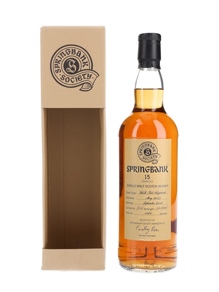 Springbank 2003 15 Year Old Bottled 2018 - Springbank Society 70cl / 56.2%