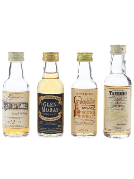 Assorted Speyside Single Malts Cragganmore, Glendullan, Glen Moray & Tamdhu 4 x 5cl