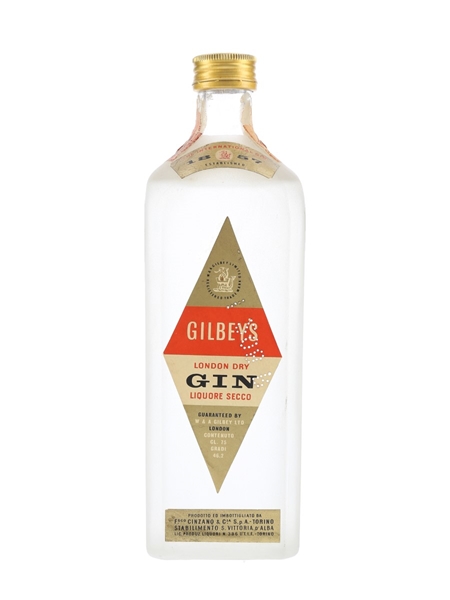 Gilbey's London Dry Gin Bottled 1960s - Cinzano 75cl / 46.2%