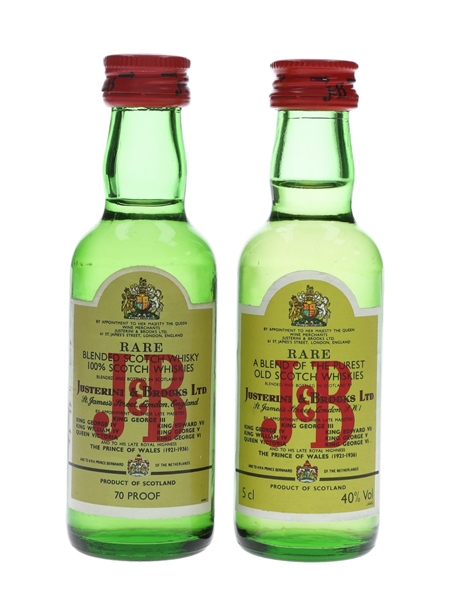 J & B Rare Bottled 1970s & 1980s 2 x 5cl / 40%