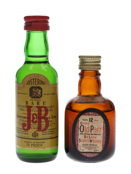 Grand Old Parr And J & B Bottled 1970s &1980s 4.7cl & 5cl