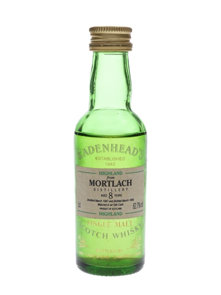 Mortlach 1987 8 Year Old Bottled 1995 - Cadenhead's 5cl / 62.7%