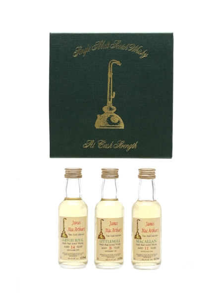 Glenury Royal 1979, Littlemill 1983 & Macallan 1980 James MacArthur's Fine Malt Selection 3 x 5cl