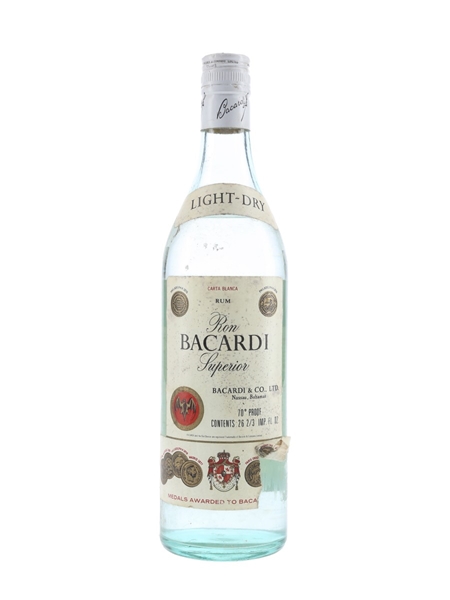 Bacardi Carta Blanca Bottled 1970s - Nassau, Bahamas 75.7cl / 40%