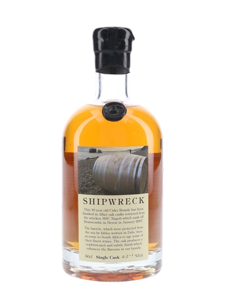 Somerset Cider Brandy 1999 10 Year Old Shipwreck MSC Napoli Cask 50cl / 43.1%