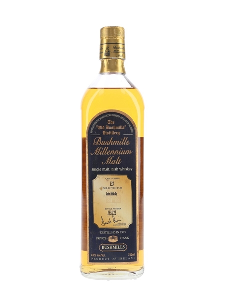 Bushmills 1975 Millenium Malt Private Cask Number 133 75cl / 43%