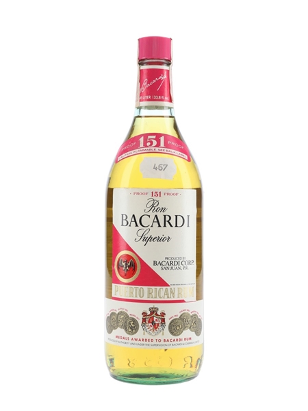 Bacardi 151 Bottled 1970s - Puerto Rico 100cl / 75.5%