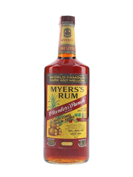 Myers's Planters' Punch Rum Bottled 1980s - NAAFI Stores 100cl / 40%