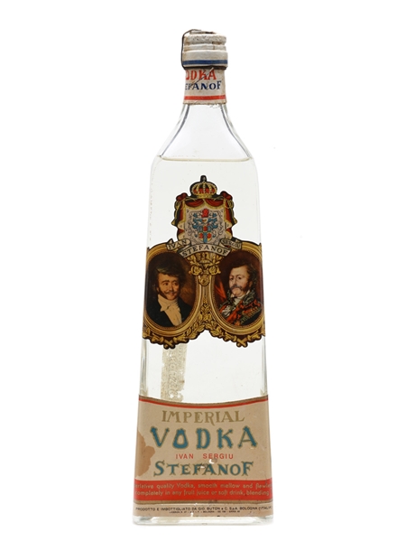 Stefanof Imperial Vodka Bottled 1950s - Buton 75cl / 40%