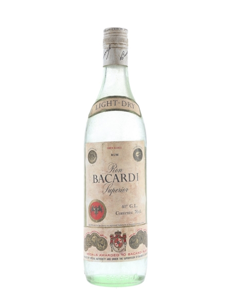 Bacardi Carta Blanca Bottled 1980s-1990s - Charles Hosie 70cl / 40%