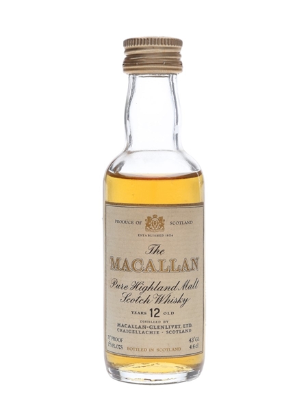 Macallan 12 Year Old Bottled 1980s 4.6cl / 43%