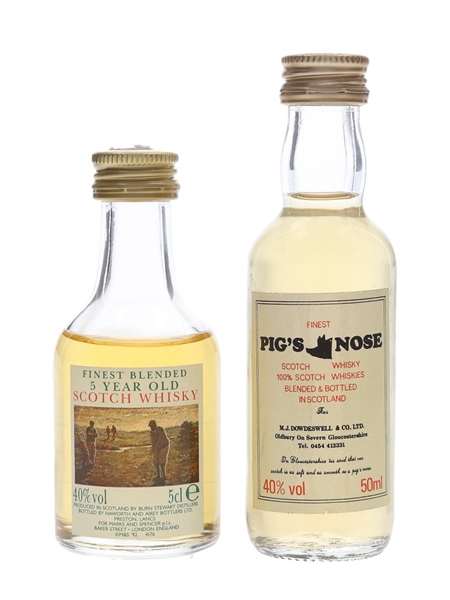 Burn Stewart 5 Year Old & Pig's Nose Finest  2 x 5cl / 40%