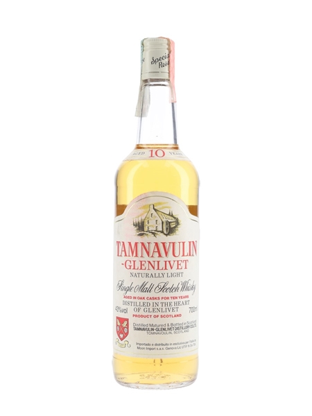 Tamnavulin Glenlivet 10 Year Old Bottled 1990s - Moon Import 70cl / 43%