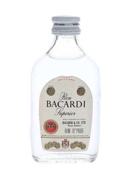 Bacardi Carta Blanca Bottled 1970s - Nassau, Bahamas 5cl / 40%