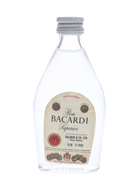 Bacardi Carta Blanca Bottled 1970s - Nassau, Bahamas 5cl / 40%