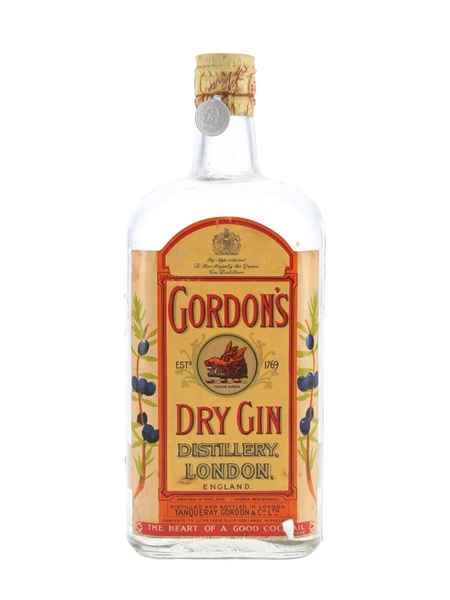 Gordon's Dry Gin Spring Cap Bottled 1950s 75cl / 47%