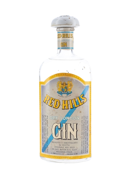 Red Hills Dry London Gin Bottled 1950s 75cl / 45%