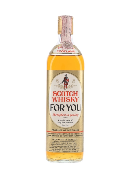 Douglas Laing Scotch Whisky For You Bottled 1970s - DARP 75cl / 40%