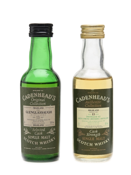 Glenglassaugh 1977 & Loch Lomond 1985 Cadenhead's 2 x 5cl