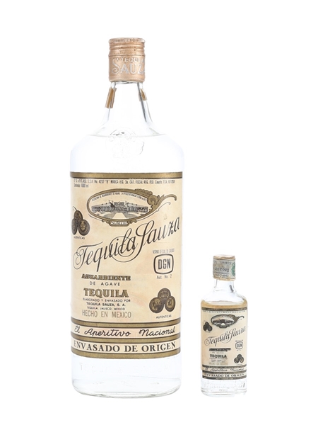 Sauza Tequila Bottled 1970s 100cl & 5cl / 42%