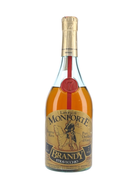 Stravecchio Lancieri Di Monforte 7 Year Old Brandy Bottled 1970s 75cl / 42%