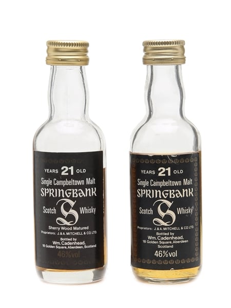 Springbank 21 Years Old Cadenhead's 2 x 5cl