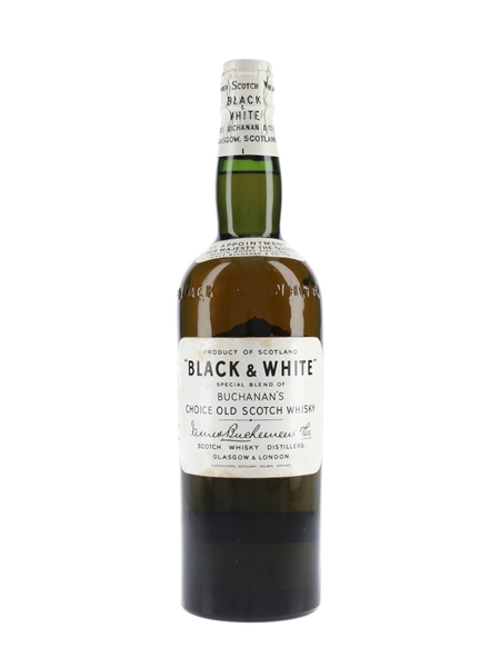 Buchanan's Black & White Spring Cap Bottled 1950s 75cl