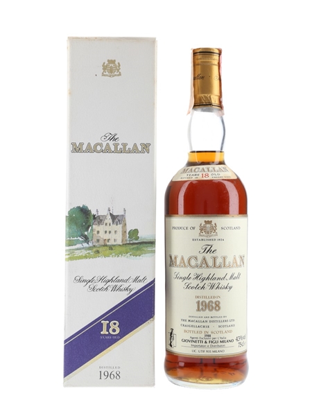 Macallan 1968 18 Year Old Bottled 1988 - Giovinetti 75cl / 43%