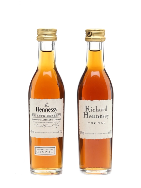 Hennessy Private Reserve & Richard Hennessy Cognac  2 x 5cl