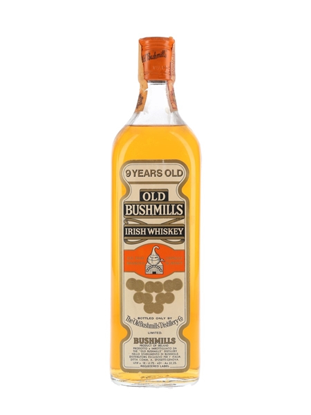 Old Bushmills 9 Year Old Bottled 1960s 75cl / 43%