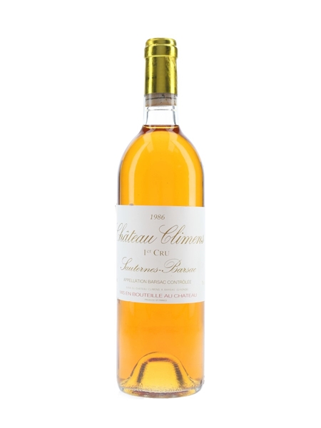 Chateau Climens 1986 1er Cru Sauternes - Barsac 75cl / 14%