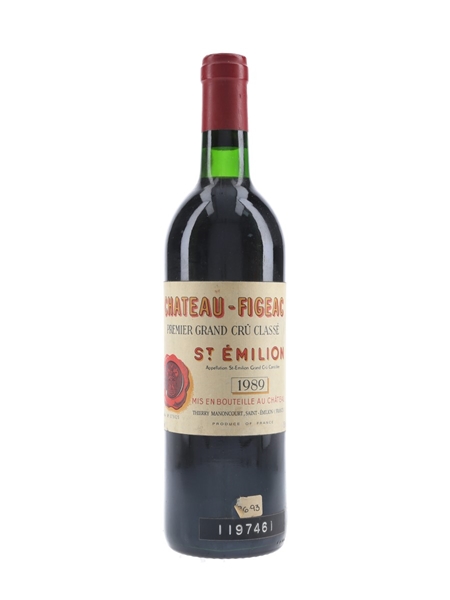 Chateau Figeac 1989 Saint Emilion Premier Grand Cru Classe 75cl / 13%