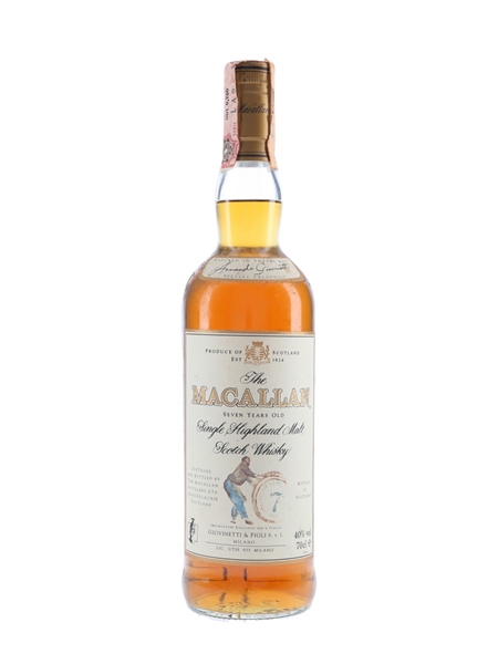 Macallan 7 Year Old Bottled 1990s - Giovinetti 70cl / 40%