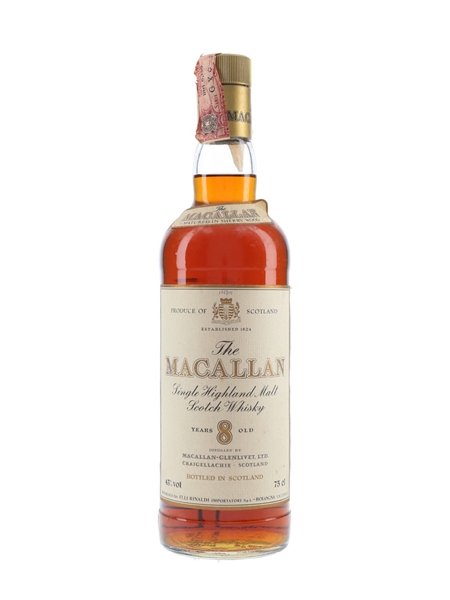 Macallan 8 Year Old Bottled 1980s - Rinaldi 75cl / 43%