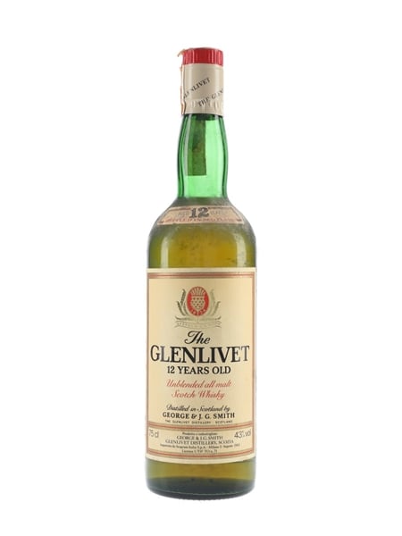 Glenlivet 12 Year Old Bottled 1980s - Seagram Italia 75cl / 43%