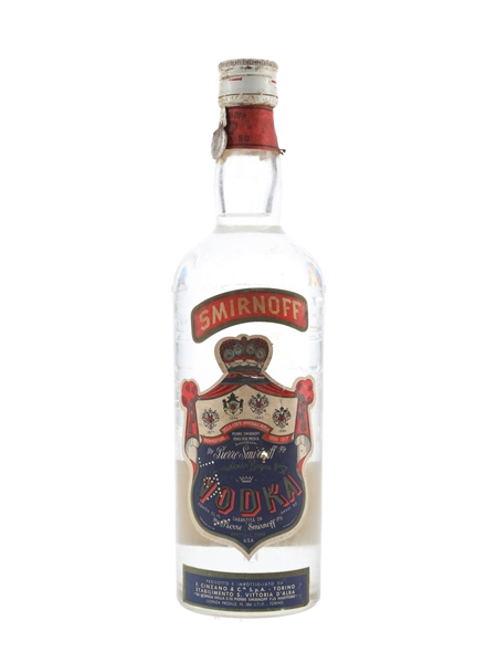 Smirnoff Red Label Bottled 1950s - Cinzano 75cl / 50%