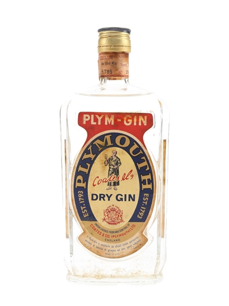 Coates & Co. Plym Gin Bottled 1960s - Stock 75cl / 46%