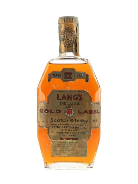 Lang's 12 Year Old Gold Label Bottled 1960s - Ramazzotti 75cl / 43.5%