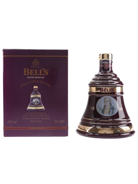 Bell's Christmas 2002 Ceramic Decanter 8 Year Old - James Watt 70cl / 40%