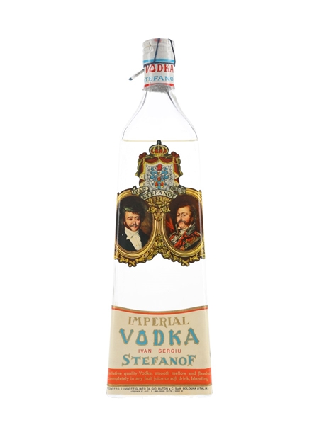 Stefanof Imperial Vodka Bottled 1950s - Buton 75cl / 40%