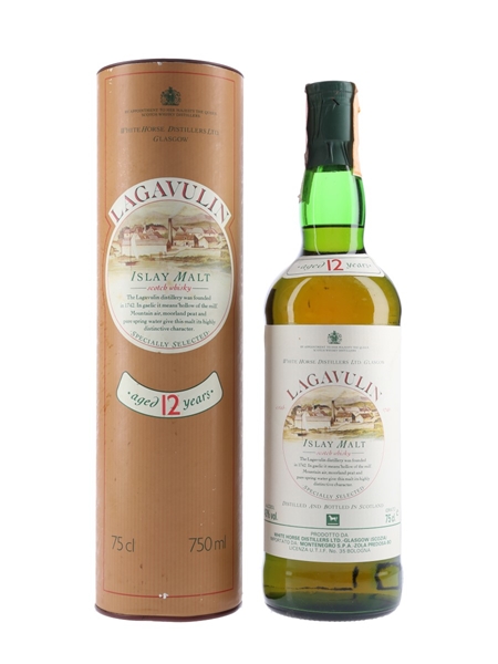 Lagavulin 12 Year Old Bottled 1980s - White Horse Distillers 75cl / 43%