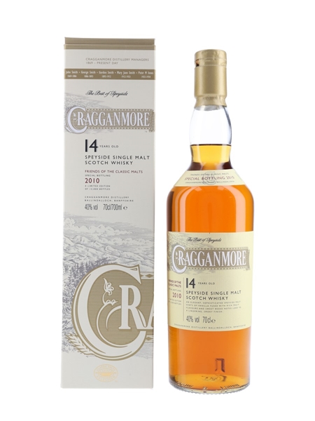 Cragganmore 14 Year Old Bottled 2010 - Friends Of The Classic Malts 70cl / 40%