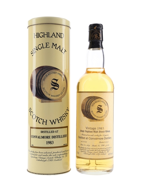 Convalmore 1983 14 Year Old Cask 1639 Bottled 1997 - Signatory Vintage 70cl / 43%