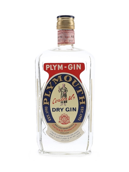 Coates & Co. Plym Gin Bottled 1960s - Stock 75cl / 46%