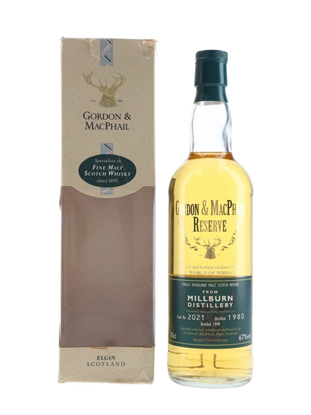 Millburn 1980 World Of Whiskies Cask 2021 Bottled 1998 - Gordon & MacPhail 70cl / 67%