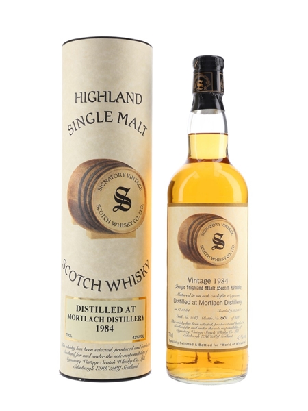 Mortlach 1984 15 Year Old World Of Whiskies Cask 3067 Bottled 2000 - Signatory Vintage 70cl / 43%