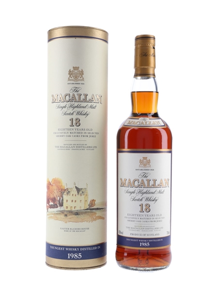 Macallan 18 Year Old Youngest Whisky Distilled In 1985 70cl / 43%